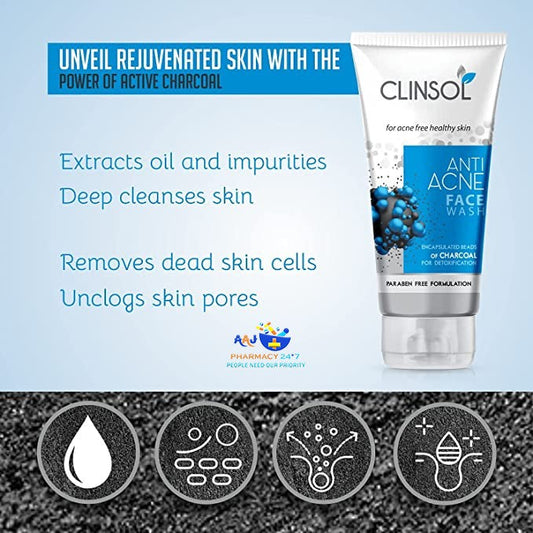 Clinsol Anti Acne Face Wash 70g