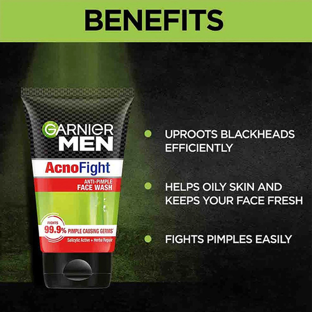 Garnier Acno Fight Face wash for Men 50g