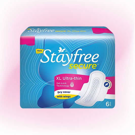 Stayfree Secure Ultra-Thin Sanitary Pads | Size XL | 6 Pads